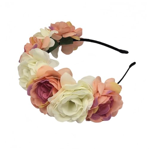 WANYI Blumenkranz Haare, Haarkranz Blumen Haarreif Haarband Haarschmuck Mädchen Blumenkrone Kopfschmuck für Hochzeit, Party, Halloween(Mix 04) von WANYI