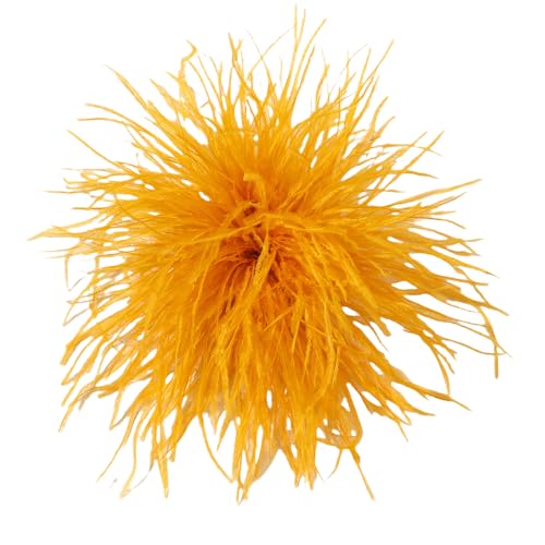 WANYI Federn Brosche Damen Fluffy Weich Federbrosche Ansteckblume mit Broschennadel Clip Boho Stil Broschen Clips für Kleidung, Rock, Hochzeit Party(35) von WANYI