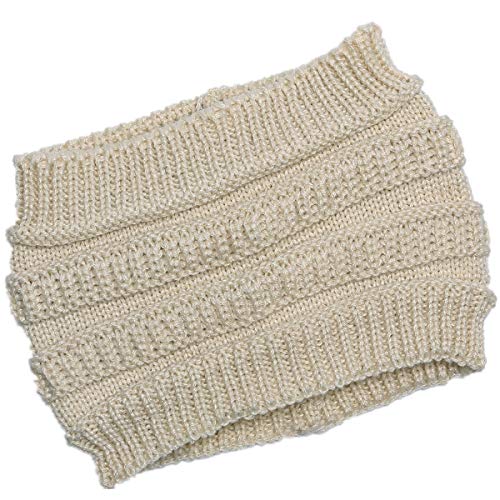 WANYI Haarband Damen Gestricktes Stirnband Elastische Haarbänder Weiche Stirnbänder Haarreifen Breit für Herbst Winter Yoga Sport Workout Haarschmuck(Beige) von WANYI