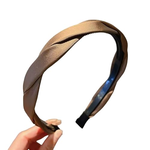 WANYI Haarreifen Damen Elegant Haarreif Dirndl Geflochten Stirnband Mode Stirnbänder Haarschmuck Niedlich Haarband Haarreif für Frauen Mädchen(Braun) von WANYI