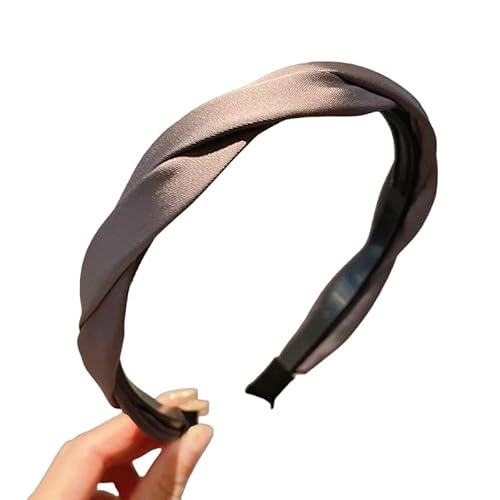 WANYI Haarreifen Damen Elegant Haarreif Dirndl Geflochten Stirnband Mode Stirnbänder Haarschmuck Niedlich Haarband Haarreif für Frauen Mädchen(Grau) von WANYI