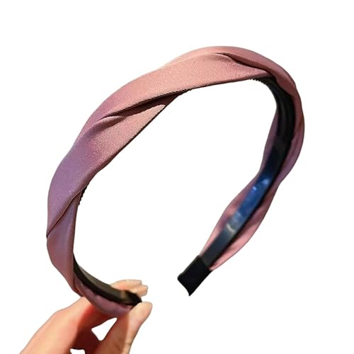 WANYI Haarreifen Damen Elegant Haarreif Dirndl Geflochten Stirnband Mode Stirnbänder Haarschmuck Niedlich Haarband Haarreif für Frauen Mädchen(Lila) von WANYI