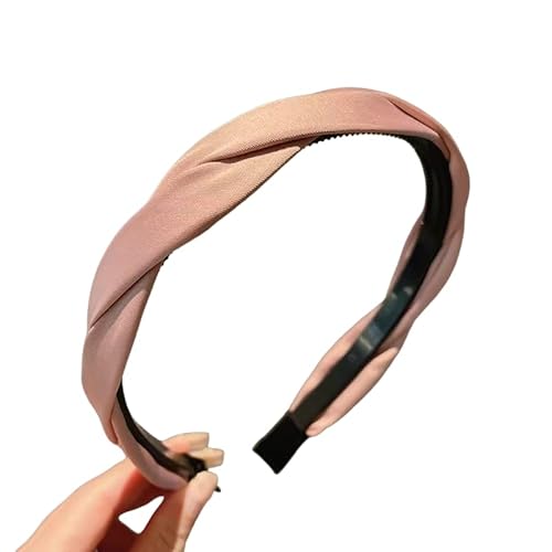 WANYI Haarreifen Damen Elegant Haarreif Dirndl Geflochten Stirnband Mode Stirnbänder Haarschmuck Niedlich Haarband Haarreif für Frauen Mädchen(Rosa) von WANYI