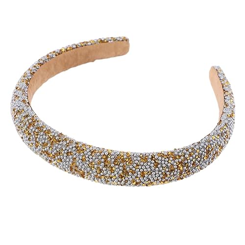 WANYI Haarreifen Damen Glitzer Strass Haarreif Stirnband mit Perlen Haarreif Dirndl Mode Haarschmuck Haarband Bunt Stirnbänder für Damen Mädchen von WANYI