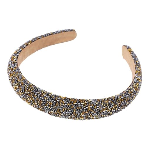 WANYI Haarreifen Damen Glitzer Strass Haarreif Stirnband mit Perlen Haarreif Dirndl Mode Haarschmuck Haarband Bunt Stirnbänder für Damen Mädchen von WANYI