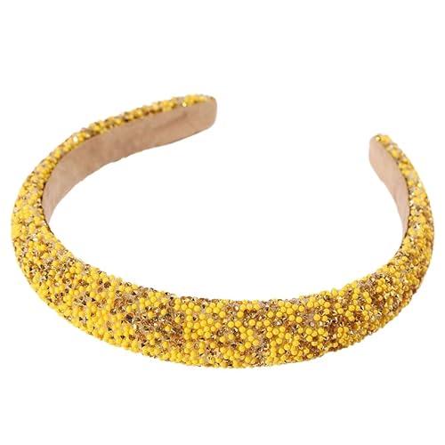 WANYI Haarreifen Damen Glitzer Strass Haarreif Stirnband mit Perlen Haarreif Dirndl Mode Haarschmuck Haarband Bunt Stirnbänder für Damen Mädchen von WANYI