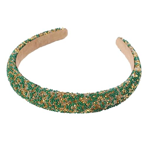 WANYI Haarreifen Damen Glitzer Strass Haarreif Stirnband mit Perlen Haarreif Dirndl Mode Haarschmuck Haarband Bunt Stirnbänder für Damen Mädchen von WANYI