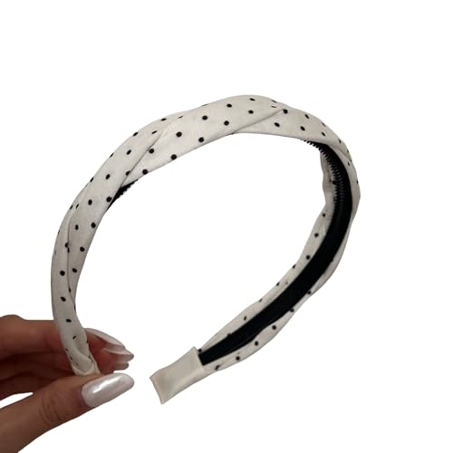 WANYI Haarreifen Damen Haarband Geflochten Haarreif Elastische Criss Cross Stirnband Modisch Niedliches Haarbänder Haarschmuck für Mädchen Damen（Beige 04） von WANYI