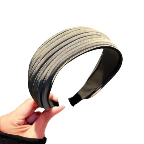 WANYI Haarreifen Damen Haarreif Breit Haarband Vintage Stirnbänder Anti-Rutsch Boho Haarbänder Haarschmuck für Mädchen Damen Make-up Yoga Sport（Hellbraun） von WANYI