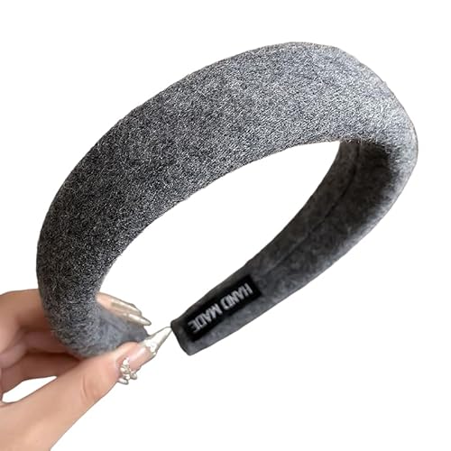 WANYI Haarreifen Damen Haarreif Dirndl Mode Stirnband Stirnbänder Niedlich Haarband Haarbänder Trachten Haarreif Haarschmuck für Frauen und Mädchen(Dunkelgrau) von WANYI