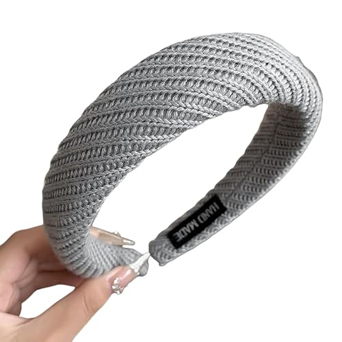 WANYI Haarreifen Damen Haarreif Dirndl Mode Stirnband Stirnbänder Niedlich Haarband Haarbänder Trachten Haarreif Haarschmuck für Frauen und Mädchen(Grau 02) von WANYI