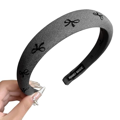 WANYI Haarreifen Damen Haarreif Dirndl Mode Stirnband Stirnbänder Niedlich Haarband Haarbänder Trachten Haarreif Haarschmuck für Frauen und Mädchen(Grau 06) von WANYI