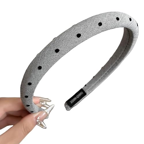 WANYI Haarreifen Damen Haarreif Dirndl Mode Stirnband Stirnbänder Niedlich Haarband Haarbänder Trachten Haarreif Haarschmuck für Frauen und Mädchen(Grau 08) von WANYI
