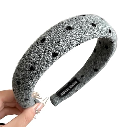 WANYI Haarreifen Damen Haarreif Dirndl Mode Stirnband Stirnbänder Niedlich Haarband Haarbänder Trachten Haarreif Haarschmuck für Frauen und Mädchen(Grau 09) von WANYI