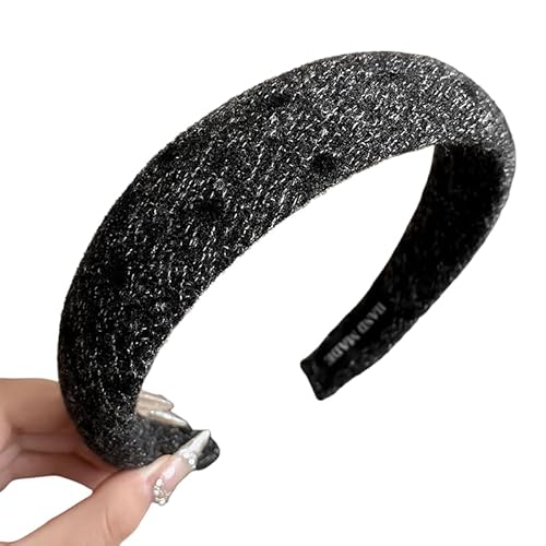 WANYI Haarreifen Damen Haarreif Dirndl Mode Stirnband Stirnbänder Niedlich Haarband Haarbänder Trachten Haarreif Haarschmuck für Frauen und Mädchen(Schwarz 05) von WANYI