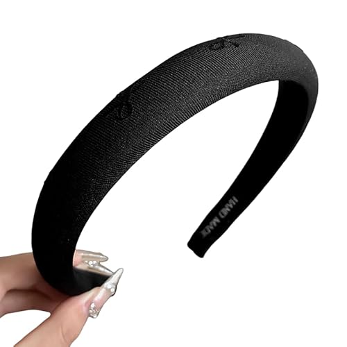 WANYI Haarreifen Damen Haarreif Dirndl Mode Stirnband Stirnbänder Niedlich Haarband Haarbänder Trachten Haarreif Haarschmuck für Frauen und Mädchen(Schwarz 07) von WANYI