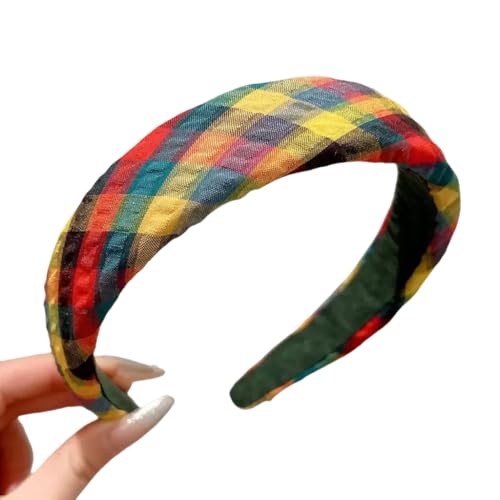 WANYI Haarreifen Damen Mädchen 1 Stück Acryl Geflochtene Stirnband Haarreif 3.8CM Breite Haarbänder Mode Stirnbänder Haarschmuck Bunt Haar Accessoires(B) von WANYI