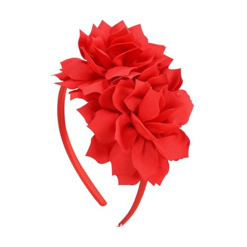 WANYI Haarreifen Haarreif Blumen aus Kunststoff Einfarbiger Blumenhaarreife Damen Haarreifen mit künstlichen Blumen Elegant Haarschmuck für Mädchen Geburtstage, Partys(11) von WANYI
