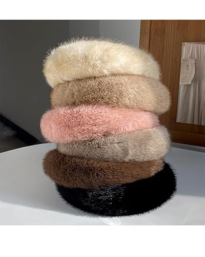 WANYI Haarreifen Haarreif Damen Plüsch Stirnband Haarreif Dirndl Mode Haarschmuck Niedlich Haarband Haarbänder Stirnbänder für Frauen Mädchen(Rosa 01) von WANYI