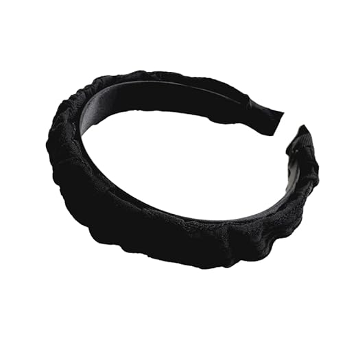 WANYI Haarreifen Haarreif Damen Satin Stirnband Trachten Haarreif Niedlich Haarband Haarbänder Mode Stirnbänder Dirndl Haarschmuck für Frauen und Mädchen(Schwarz) von WANYI