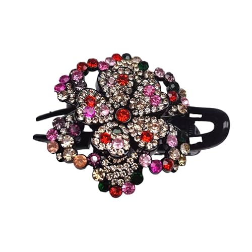 WANYI Haarspange Strass Elegante Haarspangen Damen Glitzer Blumen Haarklammer Mode Haarschmuck Exquisite Haarklammern für Frauen und Mädchen(Bunt) von WANYI