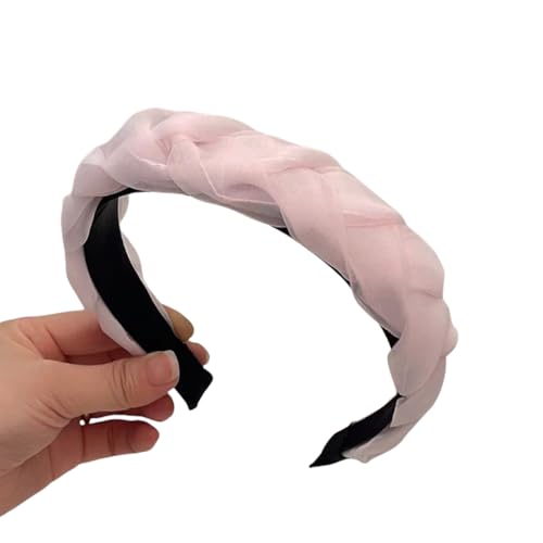WANYI Organza Haarreifen Damen Geflochtener Haarreif Stirnbänder Boho Haarbänder Haarschmuck Haar-Accessoires für Mädchen Damen Party, Reisen von WANYI