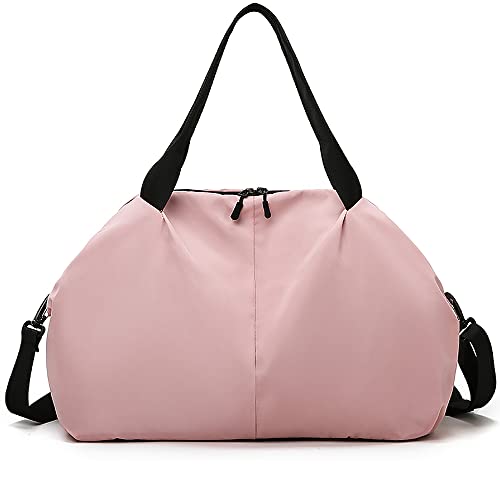 WANYI Reisetasche für Damen Herren Sporttasche Weekender Leichte mit Nassfach Schuhfach Reise-gepäck Handgepäck Trainingstasche Tasche Saunatasche Duffle Bag für Sport/Fitnessstudio/Reisen (781 Rosa) von WANYI