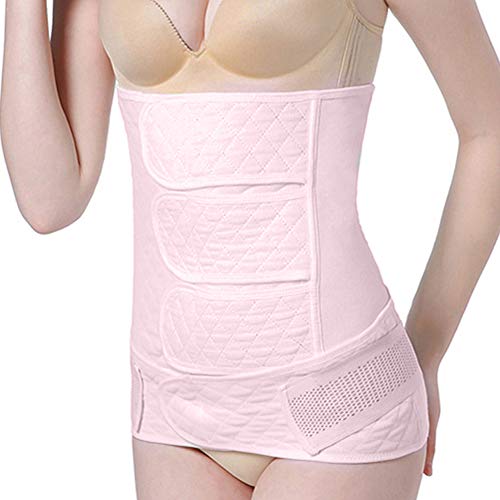 WANYIG Postpartum Belt Bauchband Nach Geburt Postpartum Gürtel Unterstützung Korsett Bauchweg Recovery Bauch Taille Schlankheits Trainer Band (Rosa, XL) von WANYIG