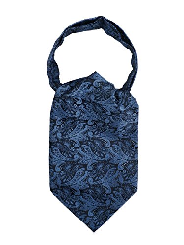 WANYING Herren Krawattenschal Ascotkrawatte Schal Cravat Ties Einfach Schick für Gentleman - Blau Paisley Pattern von WANYING