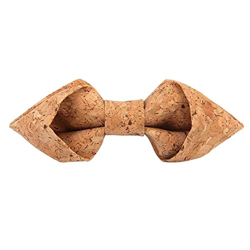 WANYING Herren Korkfliege Holzprofil Fliegen mit Hakenverschluß Vorgebunden Verstellbar Gentleman Casual Formell - 12.5 * 4.5cm Classic von WANYING