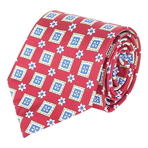 WANYING Herren Vintage Retro 9cm 3.54" Breite Krawatte Schlips Wide Necktie Stilvoll Mode Bunte Krawatte - Gedruckt Geblümt Pattern Rot WANYING Herren Vintage Retro 9cm 3.54" Breite Krawatte Schlips Wide Necktie Stilvoll Mode Bunte Krawatte - Gedruckt Geblümt Pattern Rot von WANYING