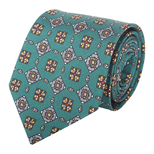 WANYING Herren Vintage Retro 9cm 3.54" Breite Krawatte Schlips Wide Necktie Stilvoll Mode Bunte Krawatte - Gedruckt Geometrisch Pattern Dunkelgrün WANYING Herren Vintage Retro 9cm 3.54" Breite Krawatte Schlips Wide Necktie Stilvoll Mode Bunte Krawatte - Gedruckt Geometrisch Pattern Dunkelgrün von WANYING