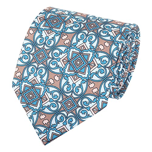 WANYING Herren Vintage Retro 9cm 3.54" Breite Krawatte Schlips Wide Necktie Stilvoll Mode Bunte Krawatte - Gedruckt Symmetrie Pattern Blau von WANYING