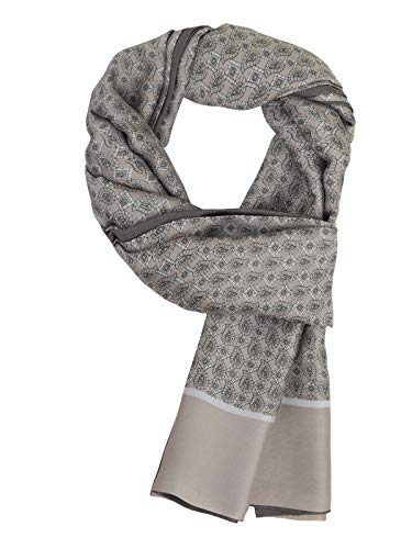 WANYING Herrenschal Seidenschal aus Kunstseide Viskose Dünn für Herbst Frühjahr Casual Business Gentlemen 30 * 170cm - Paisley Hellgrau von WANYING