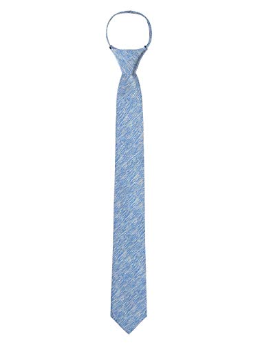 WANYING Reißverschluss Krawatte 6cm Schmalen Krawatte für Herren Vorgebunden Casual Business Länge 48cm - Hellblau Getsreift von WANYING