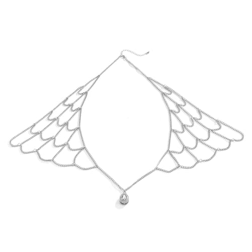 Damenschmuck Schmuck: Persönlichkeit: Schlichtes Netz, einschultrige Schalkette mit Quaste, übertriebene Wassertropfen, modische Körperkette Hochzeitstag, Muttertag, Weihnachten, Geburtstagsgeschenk Damenschmuck Schmuck: Persönlichkeit: Schlichtes Netz, einschultrige Schalkette mit Quaste, übertriebene Wassertropfen, modische Körperkette Hochzeitstag, Muttertag, Weihnachten, Geburtstagsgeschenk von WANZYING