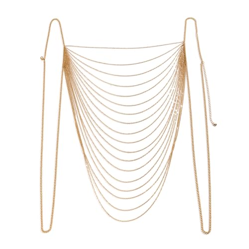 WANZYING Damenschmuck Mehrschichtige Kette Quaste Hosenträger Körperkette Einfache ausgeschnittene U-förmige Kleidung Hochzeitstag, Muttertag, Weihnachten, Geburtstagsgeschenk WANZYING Damenschmuck Mehrschichtige Kette Quaste Hosenträger Körperkette Einfache ausgeschnittene U-förmige Kleidung Hochzeitstag, Muttertag, Weihnachten, Geburtstagsgeschenk von WANZYING