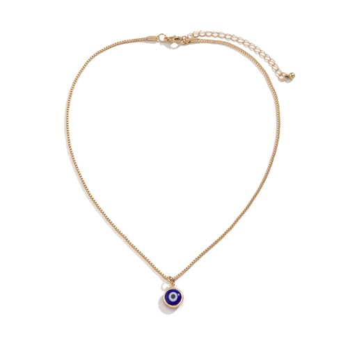 WANZYING Damenschmuck Vielseitige Halskette mit Augenanhänger Einfache Box Kette mit einlagiger Halskette Hochzeitstag, Muttertag, Weihnachten, Geburtstagsgeschenk WANZYING Damenschmuck Vielseitige Halskette mit Augenanhänger Einfache Box Kette mit einlagiger Halskette Hochzeitstag, Muttertag, Weihnachten, Geburtstagsgeschenk von WANZYING