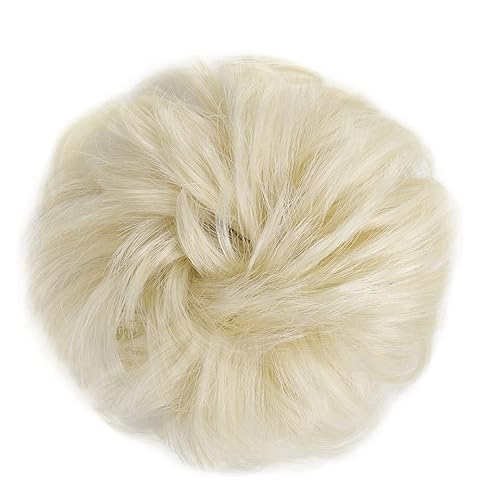 Bun Haarteile Messy Bun Hair Pieces Extensions, Curly Wave Synthetic Chignon Hairpiece mit Gummiband, Donut Hair Bun Scrunchie for Frauen Mädchen Brötchen-Haarteil (Color : 102) von WAOCEO