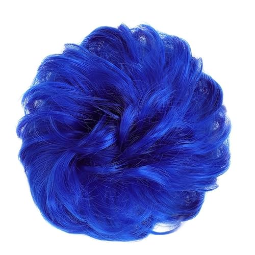 Bun Haarteile Messy Bun Hair Pieces Extensions, Curly Wave Synthetic Chignon Hairpiece mit Gummiband, Donut Hair Bun Scrunchie for Frauen Mädchen Brötchen-Haarteil (Color : 2317) von WAOCEO