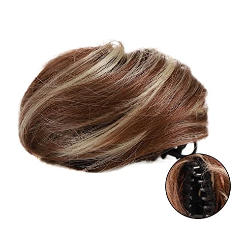 Bun Haarteile Synthetischer Klauenclip, Chignon-Haarknoten, Katzenohren, Donut, Chignon, Klauenclip in unordentlichem Knoten, Mini-Hochsteckfrisur, Verlängerungen, Haarteile for Frauen und Mädchen Brö von WAOCEO