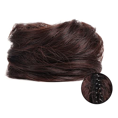 Bun Haarteile Synthetischer Klauenclip, Chignon-Haarknoten, Katzenohren, Donut, Chignon, Klauenclip in unordentlichem Knoten, Mini-Hochsteckfrisur, Verlängerungen, Haarteile for Frauen und Mädchen Brö von WAOCEO