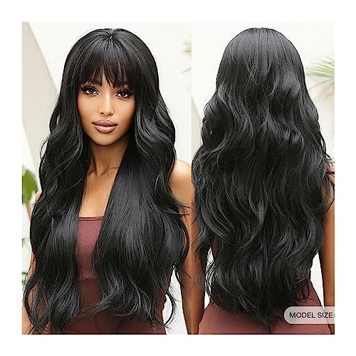 Perücken Cosplay-Party, hitzebeständig, künstliches Haar, synthetische braun-blonde Perücke, lange, tiefe, gewellte Haarperücke mit Pony for Frauen Für die tägliche Party. (Color : LC2074-6 wig) von WAOCEO