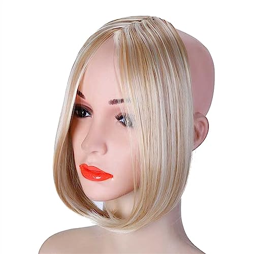 Pony Haarspange Lange Pony-Haarverlängerung for Anklipsen an der Vorderseite, seitliche Fransen, natürliche synthetische Pony-Haar-Accessoires for Frauen Haarstücke (Color : 105, Size : 11.81inch) von WAOCEO