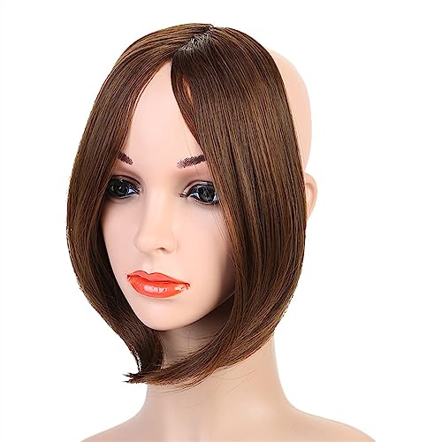 Pony Haarspange Lange Pony-Haarverlängerung for Anklipsen an der Vorderseite, seitliche Fransen, natürliche synthetische Pony-Haar-Accessoires for Frauen Haarstücke (Color : 2130, Size : 11.81inch) von WAOCEO