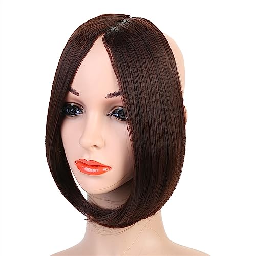 Pony Haarspange Lange Pony-Haarverlängerung for Anklipsen an der Vorderseite, seitliche Fransen, natürliche synthetische Pony-Haar-Accessoires for Frauen Haarstücke (Color : 2133, Size : 11.81inch) von WAOCEO