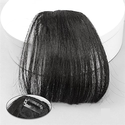 Pony Haarspange Synthetische Air Bangs, Haarverlängerungen Wispy Bangs Clip, Mädchen Natural Bangs Haarteil Clip Haarverlängerung Perücke, gebogene Pony Haarstücke (Color : T1B/613) von WAOCEO