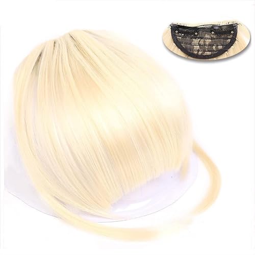 Pony Haarspange Synthetische Clip-in-Haar-Pony-Verlängerung French Bang Hairpiece Clip in dickem, natürlichem, ordentlichem Pony mit Bügel for Frauen und Mädchen Haarstücke (Color : 0020, Size : 15c von WAOCEO