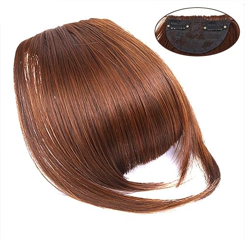 Pony Haarspange Synthetische Pony-Haarspange for Frauen, natürliche, flache, ordentliche Pony-Haarspangenverlängerung for den täglichen Gebrauch Haarstücke (Color : SW65-2-30) von WAOCEO