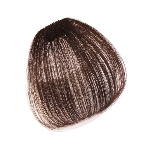 Pony Haarspange Synthetischer Luft-Pony, hitzebeständige Haarteile, Haar-Damen, natürlicher kurzer Pony, Haarspangen, gebogener Pony for den täglichen Gebrauch Haarstücke (Color : 33-01) von WAOCEO